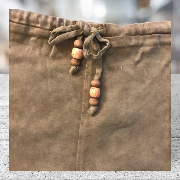 Chaser Shorts Drawstring Olive Scalloped Flap Hem Size Medium NWOT - Picture 5 of 7